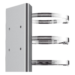 HIKVISION DS-1673ZJ-P Montaje de Poste para PTZ / Acero Inoxidable / Ajustable 67-127 mm / 7.64 in / 1 kg