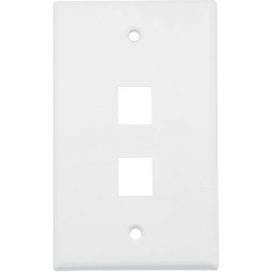 HIKVISION DS-1FPA2-A Placa de Pared (Face Plate) / 2 Puertos / Color Blanco / Caja con 20 Piezas / ABS