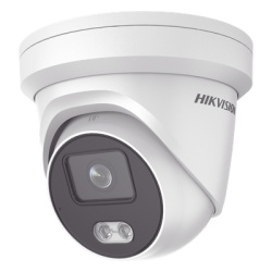 HIKVISION DS-2CD2347G2-L(U)(C) Turret IP 4 Megapixel / Imagen a Color 24/7 / Lente 4 mm / Luz Blanca 30 mts / WDR 130 dB / Exterior IP67 / Micrófono Integrado / Captura Facial / Videoanaliticos (Filtro de Falsas Alarmas) / Metal / MicroSD