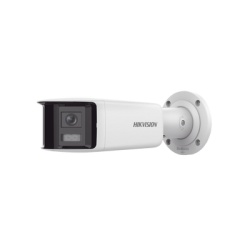 HIKVISION DS-2CD2T46G2P-ISU/SL(C) [FlexVu] [PROTECCION ACTIVA] Bala IP 4 Megapixel / 2 Lentes de Lente 2.8 mm (Imagen Panoramica 180Â°) / 40 mts IR / Exterior IP67 / Luz Intermitente y Alerta de Audio