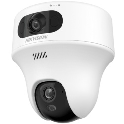 HIKVISION DS-2CFWQ6-D Cámara Turret IP / 6 Megapixel / Doble Lente 2.8 mm y 4 mm / Dual Light 10 m (32.8 ft) / Wi-Fi 6 / Audio Bidireccional / Interior
