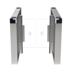 HIKVISION DS-K3B530X-LR/MPG-DP90 Torniquete Swing PREMIUM / Iluminacion LED / 12 000 000 Ciclos MCBF / Incluye Lectores de Tarjeta y Panel de Acceso / 14 Pares de IR / Carril de 90 cms / Compatible co