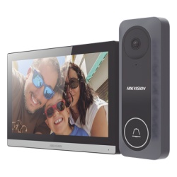 HIKVISION DS-KIS312-P Videoportero Híbrido / Pantalla Táctil 7" / Wi-Fi 2.4 GHz / Cámara 1 Megapixel / TurboHD / Gran Angular 130° / IR 3 m (9.8 ft) / Audio Bidireccional