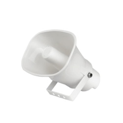 HIKVISION DS-QAE0330G1T-V Altavoz Tipo Trompeta | 5 Watts - 30 Watts | Color Blanca | 100 V / 70 V | Material ABS | IP65 | Requiere amplificador