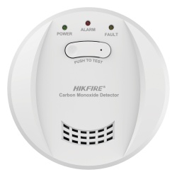 HIKVISION HF-GM100 Detector de Monóxido de Carbono / Sensor Electroquímico / Alarma 85 dB a 3 m (9.8 ft) / Batería 5 Años / Montaje Pared o Techo
