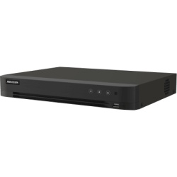 HIKVISION IDS-7216HUHI-M1/T DVR 16 Canales TURBOHD + 16 Canales IP / 8 Megapixel (4K) / Audio Bidireccional / ACUSENSE / Audio Bidireccional / 1 Bahia de Disco Duro / Salida de Video en Full HD / H.26