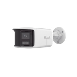 HiLook by HIKVISION IPC-B480HAD-LUF/SL [Dual Light] Bala IP 8 Megapixel / Imagen Panoramica 180Â°/ PoE / Microfono y Bocina Integrado / Exterior IP67 / Audio Bidireccional / Alarma Visual y Auditiva I