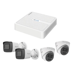 HiLook by HIKVISION KIPH2B2D/2MP Kit IP 2 Megapixel / NVR de 8 Canales con 8 Puertos PoE / 2 Camaras IP Bala para Exterior / 2 Camaras IP Domo para Exterior