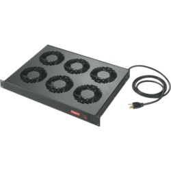 HOFFMAN A19FT3B Charola con Ventiladores para Rack 19 in (48.3 cm) / 1U / 3 Ventiladores / 45W / 100-120V AC / Acero Negro RAL 9005