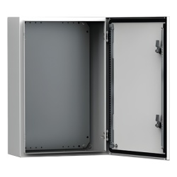 HOFFMAN MAS0606021R5 Gabinete de Uso Exterior MAS 600 x 600 x 210 mm NEMA 4/12/13; IP66; IK10 de Acero Dulce 1.5 mm con Platina de Montaje Incluida Color Gris Claro