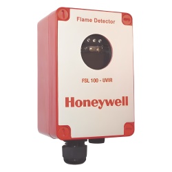 HONEYWELL ANALYTICS FSL100-UVIR Detector de flama UV/IR para zonas de riesgo alcance de 25 m salida 4-20 mA certificado ATEX FM y EN54-10 color rojo