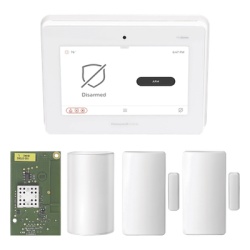 HONEYWELL HOME RESIDEO PROA7PMW Kit panel de alarma todo en uno / pantalla táctil 7 pulgadas / tecnología SiX / sensor PIR / 2 contactos magnéticos / batería de respaldo