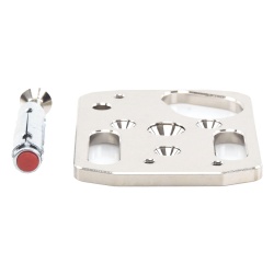 HONEYWELL HOME RESIDEO SC-110 Accesorio de montaje / Placa metálica con taquete de expansión / Fijación en concreto o soldadura en acero / Para sensores sísmicos serie SC100