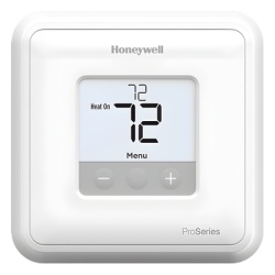 HONEYWELL HOME RESIDEO TH1110D2009/U Termostato no programable / Serie Pro 1 (T1 Pro) / 1H-1C convencional o bomba de calor / 20-30 Vac o 750 mV / Pantalla 2.37 in² / Montaje UWP