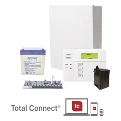 HONEYWELL HOME RESIDEO VISTA48/6150TB Panel de alarma híbrido / Hasta 48 zonas (40 inalámbricas) / 3 particiones / 48 usuarios / Kit con teclado, batería y transformador