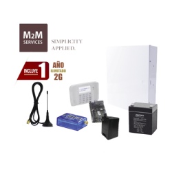 HONEYWELL HOME RESIDEO VISTA48MINI2 Kit de alarma VISTA-48LA / 8 zonas cableadas + 40 inalámbricas / comunicador 2G MINI012G / teclado 6160RF / batería y transformador / 1 año de datos
