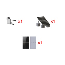 HOYMILES HMS500KIT1 Kit Solar Interconexion / 500 W 220Vca / Microinversores HOYMILES / Montaje Incluido