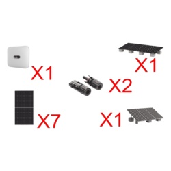 HUAWEI FUSIONSOLAR SUN20004KTKIT Kit Solar Interconexion / 4 kW 220Vca / Inversor HUAWEI/ Montaje Incluido
