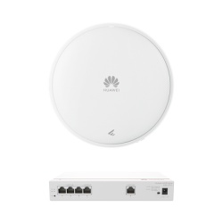 HUAWEI KIT380AP371 Kit de Router Multi-Servicio / 1 puerto 10/100/1000 Mbps(WAN) / 4 puertos 10/100/1000 Mbps(LAN) PoE / 50W + Punto de Acceso Wi-Fi 7 / 3.57 Gbps / MU-MIMO 2x2 (2.4GH y 5GHz) / Smart