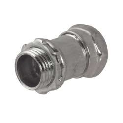 HUBBELL HUB-2902 Conector Recto Compresion de Acero Galvanizado para Pared Delgada de 1/2" .