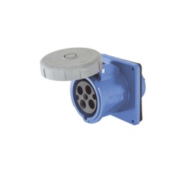 HUBBELL HUB-HBL-460-R9W Receptaculo Hembra Pin and Sleeve Trifasico / 60 A 250 VCA 3 Fases / 3 Polos 4 Hilos / Hermetico / Grado Industrial.