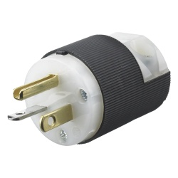 HUBBELL HUB-HBL5366C Clavija Entrada Recta/ 20 A 125 V/ 2 Polos 3 Hilos/ Nema 5-20 P/ Grado Industrial- Comercial.