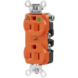 HUBBELL HUB-IG8-200 Contacto Duplex 15 A 125 V 2 Polos 3 Hilos Color Naranja (Nema 5-15R). Grado Hospital. - Img 2