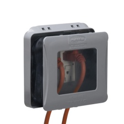 HUBBELL HUB-ML-2500G Cubierta Impermeable/ 2 Unidades/ Vertical/ Servicio Pesado/ Expandible/ Color Gris.