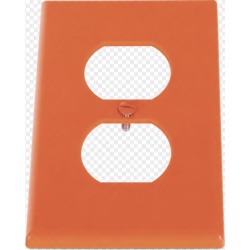 HUBBELL HUB-P80R Tapa para Contacto Duplex Color naranja.