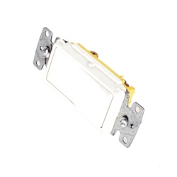 HUBBELL HUB-RSD-115W Interruptor Unipolar Residencial 15 A 120-277 V Cableado Lateral y Trasero Color Blanco.