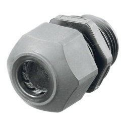 HUBBELL HUB-SEC-38GA Conector de cable estilo europeo para conductores de 0.18" a .31" para conduit 3/8" gris.