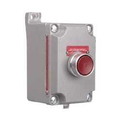 HUBBELL KILLARK HUB-XCS-2B2 Estacion de Control de Un Solo Boton Pulsador de Contacto Momentaneo/ Color Rojo (Stop) / Uso en Areas Clasificadas - Img 2