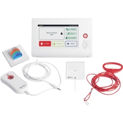 IBERNEX KIT-NX1021-ROOM Kit de Habitación Hospitalaria PRO / Terminal IP 7" Táctil + Pulsador Cama IP67 + Luz Cuatricolor + Tirador Baño / Comunicación Paciente-Enfermero VoIP SIP / PoE / Antibacteriano