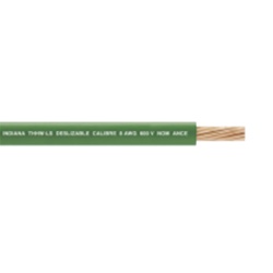 INDIANA SLY-291-GRN/300 6 AWG / Cable Electrico / 1 Conductor / Cobre / Recubierto THW-LS / 19 Hilos / Color Verde / 300 metros