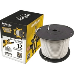 INDIANA SLY-308-WHT/100 Cable THW-LS / Calibre 12 AWG / 19 Hilos / Color Blanco / Bobina 100 m (328 ft)
