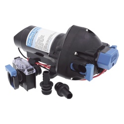 JABSCO 31295-3512-3A Bomba controlada por presion Par Max a 12 Vcd caudal de 2 GPM presion maxima 35 psi para manguera de entrada con orificio de 38 mm (1½?) manguera de descarga con orificio de 25 m