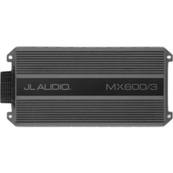 JL AUDIO 10-03326-00 Amplificador Náutico y para Deportes de Motor / 3 Canales / 600 Vatios / Clase D / IPX7 / 11-15 VDC / Filtros Paso Alto y Paso Bajo / Control de Nivel Remoto Opcional (RBC-1)