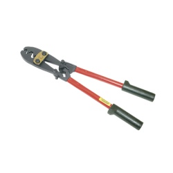 KLEIN TOOLS 2006 Herramienta ponchadora grande con accion compuesta para terminales No.6 - 4/0 AWG.