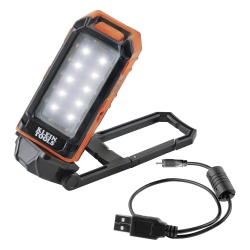 KLEIN TOOLS 56-403 Lampara de LED para Trabajo Personal Recargable y Magnetica (53 x 130 x 42 mm). 2 Potencias a elegir. Puede Cargar Smartphone