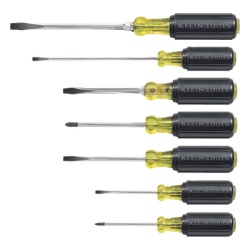 KLEIN TOOLS 85076 Juego de Desarmadores de Punta Plana y Phillips (7 Piezas).