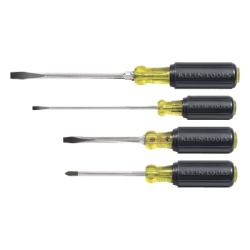 KLEIN TOOLS 85105 Juego de desarmadores de punta ranurada y Phillips de 4 piezas.