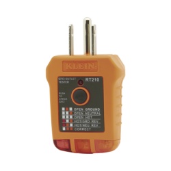 KLEIN TOOLS RT-210 Probador de Tomacorrientes Estandar y Tomacorrientes con Interruptor de Falla a Tierra (GFCI).