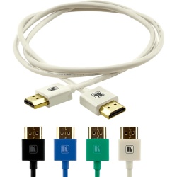 KRAMER C-HM/HM/PICO/WH-6 Cable HDMI Ultra Delgado / 4K@60Hz 4:4:4 / 18 Gbps / Ethernet / Conector Delgado 16 mm / 1.8 m (5.9 ft) / Blanco