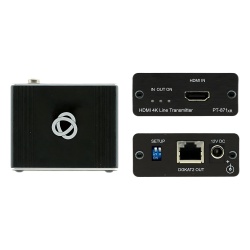KRAMER PT-871/2XR-KIT Kit Extensor HDMI 2.0 | DGKat? 2.0 | 4K@60Hz (4:4:4) HDR | HDCP 2.2 | Alcance 60 m (196.9 ft) 4K60 4:4:4 | 70 m (229.7 ft) 4K60 4:2:0 | Alimentacion Bidireccional | Compresion de