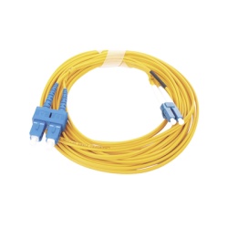 LINKEDPRO BY EPCOM LP-FO-D-LCU-SCU-05 Jumper de Fibra Optica Monomodo 9/125 LC/UPC-SC/UPC PVC 2.0 mm Duplex Amarillo 5 Metros (16.40 Pies)