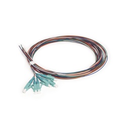 LINKEDPRO BY EPCOM LP-FO-MM-PIG-06-LC Kit de 6 Pigtails LC Multimodo OM3 50/125 Conectores Aqua 2 Metros (6.56 Pies)