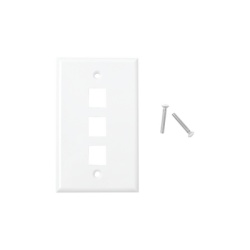 LINKEDPRO BY EPCOM LP-FP-18 Placa de Pared de 3 Puertos Keystone Color Blanco