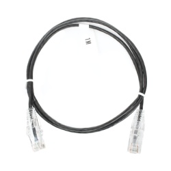 LINKEDPRO BY EPCOM LP-UT6-100-BK-28 Cable de Parcheo Slim UTP Cat6 - 1 Metro (3.28 Pies) Negro Diametro Reducido (28 AWG)
