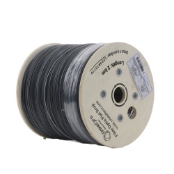 LINKEDPRO BY EPCOM LPDROPA22C/2KM Carrete de 2 km de Fibra Optica Drop Plana Interior/Exterior G.657A2 Monomodo de 2 Hilos (Bifibra) Dielectrica Forro Negro (No Soporta Conectores Mecanicos)