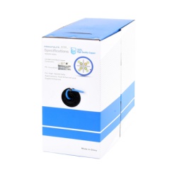 LINKEDPRO BY EPCOM PRO-CAT-6-LITE Bobina de Cable de 305 Metros (1000 Pies) Cat6 CM 24 AWG Alto Rendimiento ETL UL Color Azul Super Flexible para Aplicaciones de Videovigilancia Video HD y Redes de Da